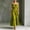 Green, variant on Women's 2 Piece Set – Square Neck Cami Crop Top & Tiered Maxi Skirt, Solid Color Elegant Beach & Holiday Suit White,L