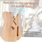 LANRU T02 Unfinished Electric Guitar Body Sycamore Wood Blank Guitar Barrel for Electric Guitars DIY Parts
