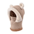 thumbnail image 4 of VNKIDY Kids Caps Children Winter Warm Knitted Hat With Cute Animals Ears Design Solid Color Full Face Cover Cozy Hooded Beanie For Boys Girls Classic Headwear, 4 of 4