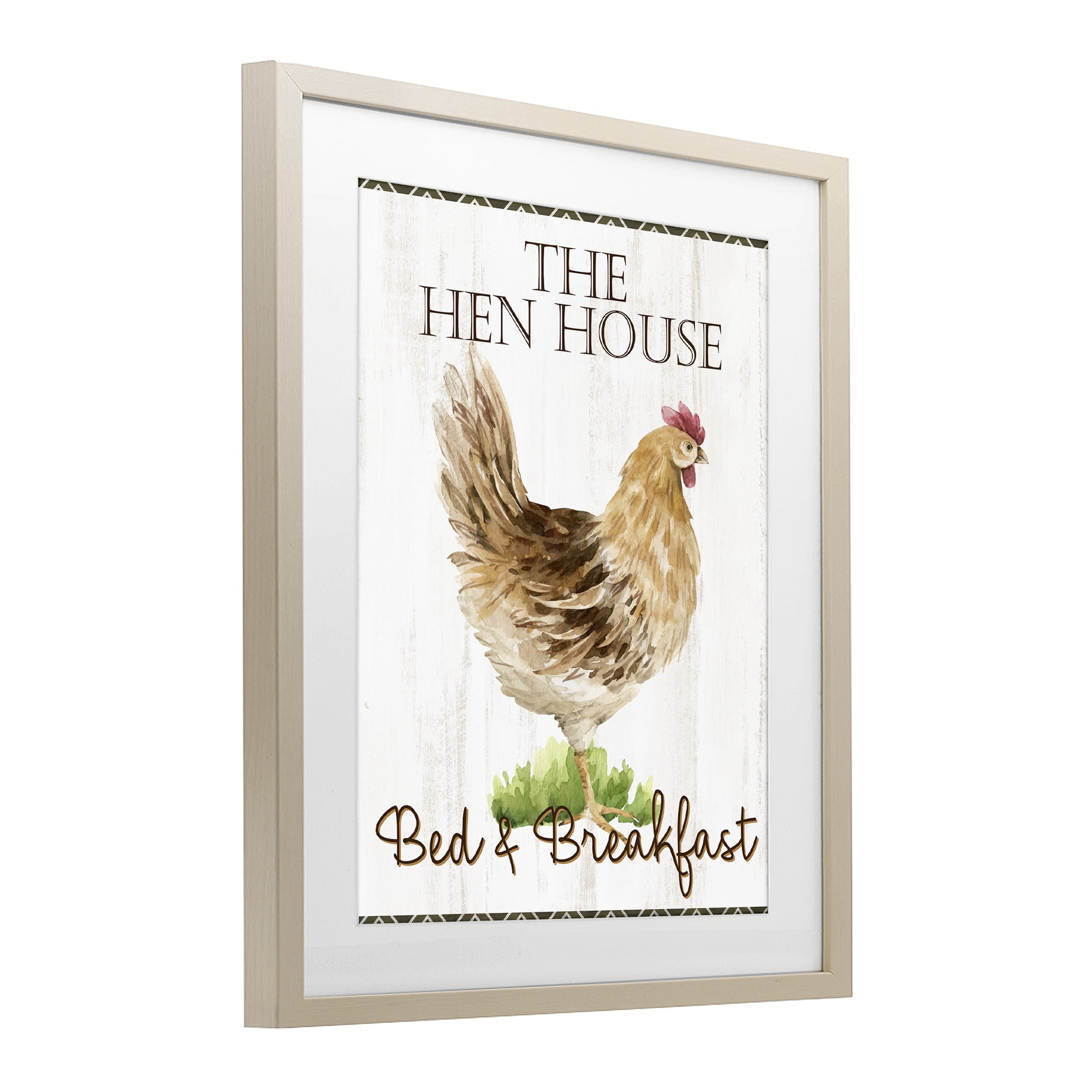 Stupell Industries Hen House Bed and Breakfast Birch Framed Print Under Glass, design by Anne Bailey