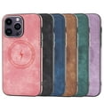 thumbnail image 7 of Compatible with MagSafe for iPhone 16 Pro Max Case, Luxury PU Leather Magnetic Cover , Shockproof Drop Resistant Protective Slim Phone Case Support Wireless Charging for iPhone 16 Pro Max, Pink, 7 of 7