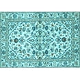 thumbnail image 1 of Ahgly Company Indoor Rectangle Persian Light Blue Traditional Area Rugs, 7' x 10', 1 of 4