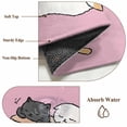thumbnail image 6 of Pink Cute Cat 2'x6' Runner Rugs for Hallway Kitchen Bedside Non Slip Washable, Cartoon Funny Heater Cats Entryway Rug Runners with Rubber Backing, Long Carpet Runner for Laundry Room, 6 of 8