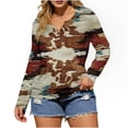 thumbnail image 2 of NTACZA V Neck Women's Long Sleeve Tops Cowgirl Aztec T-Shirt Funny Western Women's Shirts L, 2 of 5