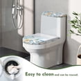 thumbnail image 5 of HELLHERO Flower Elastic Fabric Bathroom Seat Covers for Hotel Home, Adjustable Stretch Fit Dustproof, Dust-Proof, U-Shaped, 5 of 8