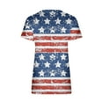 thumbnail image 5 of Xihbxyly Womens Plus Size Tops Summer Short Sleeve T-Shirt Casual Loose V Neck Tee Shirts July 4 Shirts for Women Independence Day Tops # On Sale #4, 5 of 5