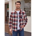 thumbnail image 2 of sogami Mens Flannel Shirts Long Sleeve Button Up Plaid Shirts For Fall, 2 of 9