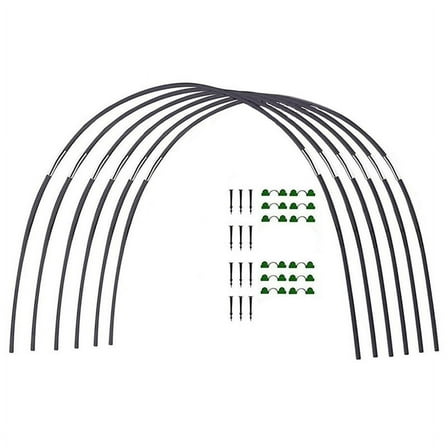 Garden Greenhouse Hoop Set, Gardening Folding Fiber Pole Arch Planting Tunnel Bracket