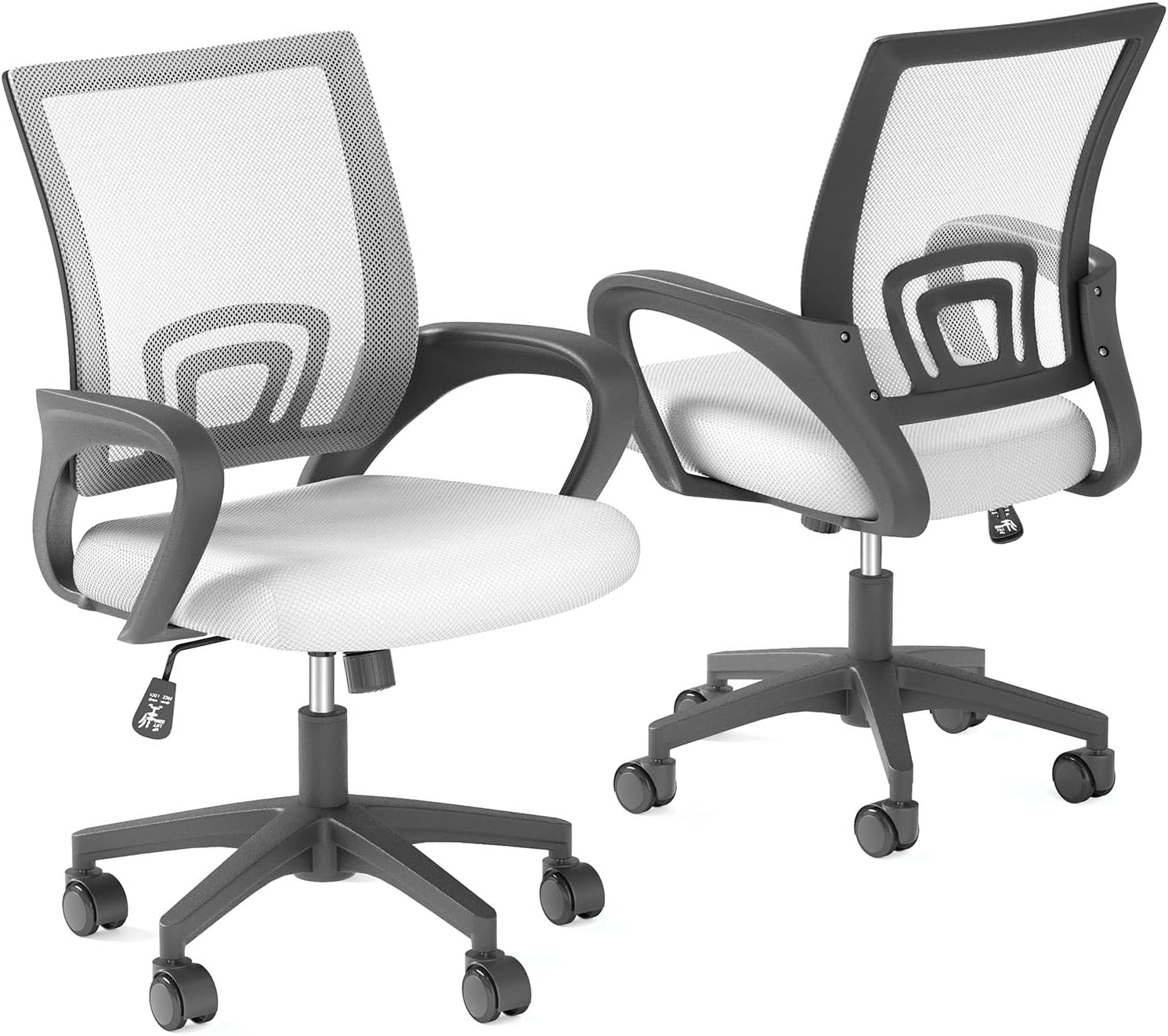Chaise De Bureau Ergonomique VECELO – Dossier En Maille, Réglable En Hauteur, Accoudoirs Ajustables – Confort Et Soutien Lombaire Garantis