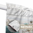 thumbnail image 4 of Teal Tulip Butterfly Swag Valances for Windows, Kitchen Window Curtains Over Sink, Beige Turquoise Floral Grey Wooden Window Treatment Curtains for Living Room/Bedroom Curtains 2 Panel Sets 36"x45", 4 of 8