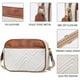 thumbnail image 2 of Nvzi Bolsos bandolera acolchados para mujer, carteras de piel vegana, bolsos de hombro pequeños, blanco y marrón, 2 of 4