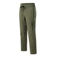 thumbnail image 5 of Dpytoraw Men's Lightweight Jogger Pants Stretch Fit Outdoor Running Travel Trousers Green L, 5 of 7