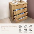 thumbnail image 4 of TEQIN Fluted 4 Drawer Tall Wooden Dresser, 36" Tall Modern Chest of Drawers,Smooth Gliding Drawers & Large Capacity Storage Space, Modern Organizer Cabinet for Bedroom or Hallway, 4 of 8
