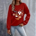thumbnail image 5 of NMMUED Halloween Womens Sweatshirt, Halloween T Shirts for Women, Womens Fall Clothing, Fall Clothes for Women, Cute Tops for Women, Vintage Halloween Shirt, Red M, 5 of 6