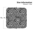thumbnail image 2 of Leather Coasters with Heat-resistant for Drinks, Bike gear Pattern Cup Coasters Cup Pad Mat for Tabletop Protection, Coffee Table, Office Desk and Housewarming Gift, 2 of 5