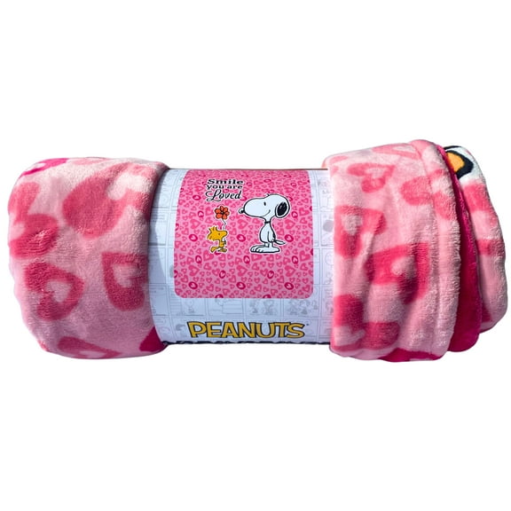 Snoopy Smile You Are Loved Plush Throw