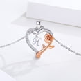 thumbnail image 5 of Coachuhhar Initial Letter Necklace 925 Sterling Silver Love Heart Letters with Rose Flower Pendant Necklace Jewelry Gifts for Women, 5 of 7
