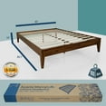 thumbnail image 2 of Acacia Mervyn Solid Wood Bed Frame Without headboard Queen Chocolate, 2 of 7