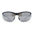 thumbnail image 2 of Mens ANSI Z87.1 Wrap Half Rim Safety Bifocal Reading Glasses Sunglasses [Black Lens, +2.0], 2 of 4