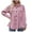 Pink, variant on IROINNID Shirts for Women Long Sleeve Casual Button Down Loose Fit Pleated Blouse with Pocket,Black