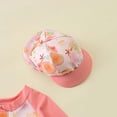 thumbnail image 7 of Cowsor Baby Girls Two Piece Swimsuit Set Cute Print Half Placket One Piece with Swim Cap Soft UV Protection Swimwear for Summer Beach Pool, 7 of 7