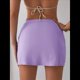 thumbnail image 4 of Falda para Mujer de Cintura Alta, Fruncida, Corta y Cruzada. Púrpura XL, 4 of 7