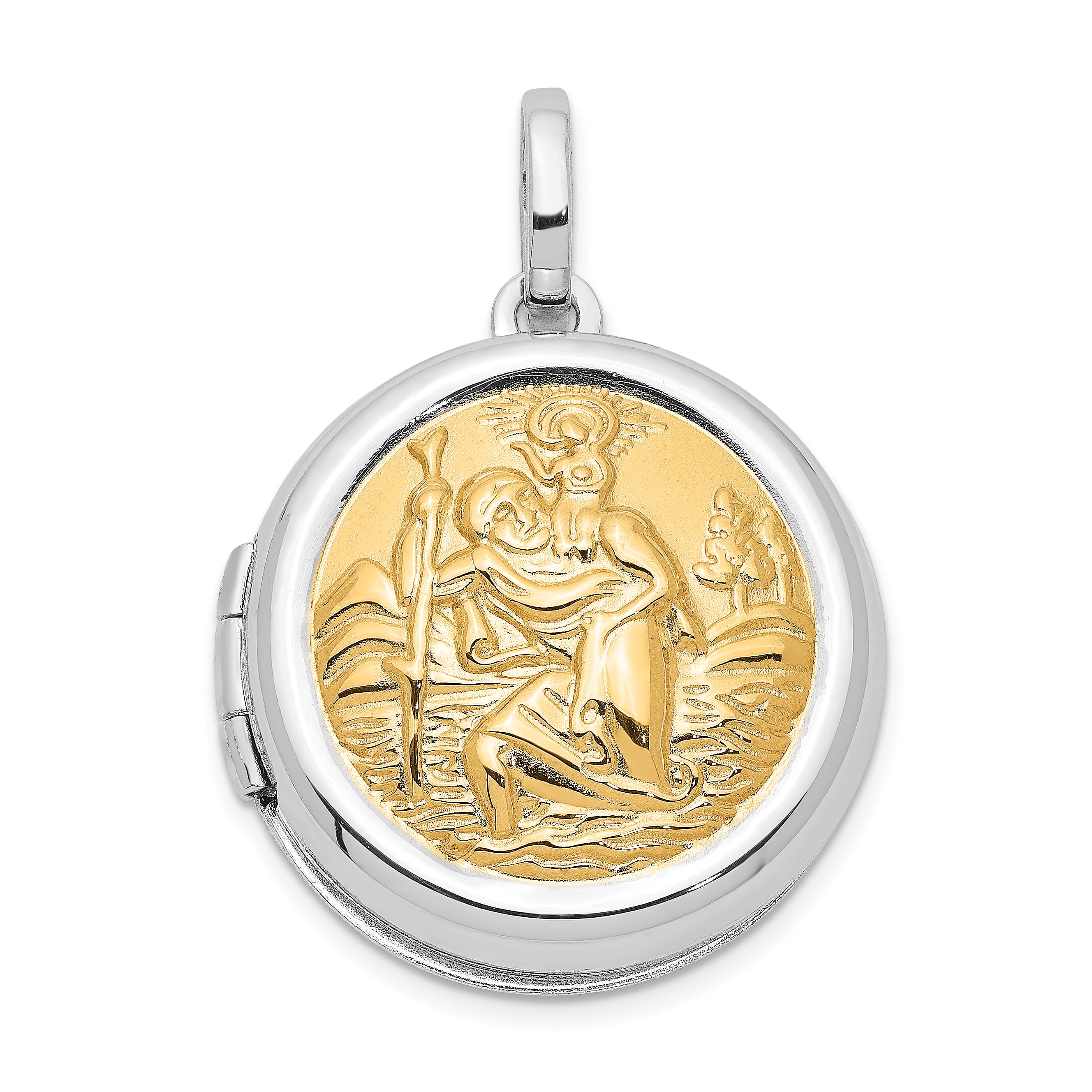 37mm Silver Yellow Plated Body Builder Charm 