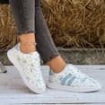 thumbnail image 2 of KEVCHE Womens Floral Flat Lightweight Breathable Casual Training Shoes, Mesh Athletic Sneakers for Walking Gym Running, Comfortable Lace-Up Sport Footwear with Cushioned Insole, 2 of 8