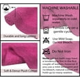 thumbnail image 3 of Home Weavers Luxury Bathroom Rug Toilet Rugs U Shaped Contour, Thick Toilet Rug, Non-Slip Contour Mat for Bathroom,100% Cotton Soft, Absorbent Water, Machine Washable, 20"x20" Contour, Hot Pink, 3 of 5