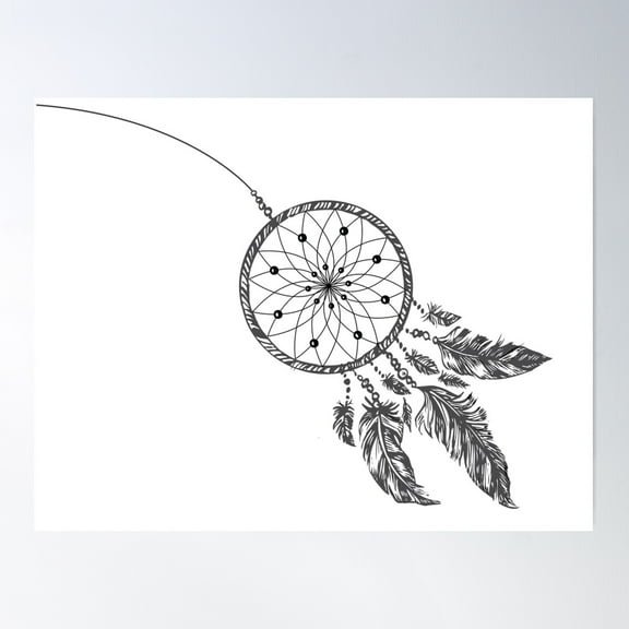 Dreamcatcher Poster Wall Art, Modern Wall Decor For Living Room Bedroom, 8x12 UNFRAMED