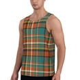 thumbnail image 2 of KLL colorful plaid Print Men's Muscle Gym Workout Stringer Tank Tops Bodybuilding Fitness T-Shirts Tank Tops Men-4X-Large, 2 of 7