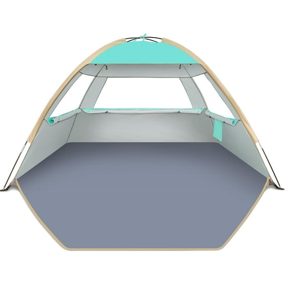 Beach Tent Sun Shelter with UPF 50  UV Protection, Lightweight & Easy Setup Portable Shade Canopy