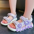thumbnail image 2 of Godom Baby Girl Sandals Casual Adjustable Double Buckle Flat Sandal Slide for Toddler Little Big Kid, 2 of 7