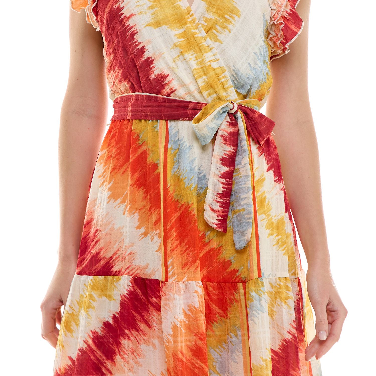 figueroa & flower maxi dress Figueroa & Flower Womens Floral 3/4 Sleeve Midi Dress - MULTI