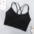 thumbnail image 3 of Women's Sports Bra Woman Bras With String Quick Dry Shockproof Running Fitness Large Size Underwear Wireless Bras for Women Black XL, 3 of 8