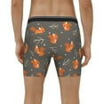 thumbnail image 2 of Men's Boxer Briefs, cute fall fox leaf Soft and Breathable Mens Underwear Boxer Briefs With Widen Waist, 2 of 5