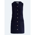 thumbnail image 5 of Free Assembly Women's and Women's Plus Sleeveless Button Front Combo Shift Dress, Sizes XS-4X, 5 of 5
