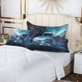 thumbnail image 6 of Astronaut Flowing Space Plush Pillow Cases Queen Size Ultra Soft Warm Pillowcases with Zipper 20"x30", 6 of 9