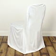 thumbnail image 2 of BalsaCircle Ivory Solid Stretch Scuba Fitted Banquet Chair Cover Wedding Slipcovers, 2 of 5