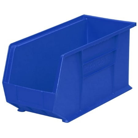 Akro-Mils 30265 Bacs de Rangement en Plastique, Empilables (18 Pouces x 8.25 Pouces x 9 Pouces), Bleu, (Lot de 6)