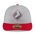 thumbnail image 2 of Men's New Era  Gray/Red Chicago White Sox 2025 Batting Practice Low Profile 59FIFTY Fitted Hat, 2 of 7