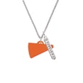 thumbnail image 2 of Delight Jewelry Acrylic 1.25" Orange Megaphone Silvertone Forever Bar Charm Necklace, 23", 2 of 4