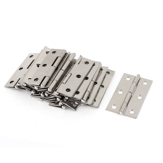 Bisagras de acero inoxidable de 2.2" de largo con 6 agujeros de montaje, 20 piezas