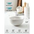 thumbnail image 4 of Large Ceramic Soup Bowls 42 OZ, Kitchen Bowl Set of 4 for Soup, Pho, Pasta, Salad, Noodles, Ramen - 7 Inch Arctic White, 4 of 14