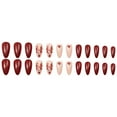 thumbnail image 5 of Christmas Press on Nails Medium Almond Fake Nails with Red Glitter Deer Heart Designs Winter Nails Press ons Full Cover Artificial Glue on Nail Xmas Holiday Stick on Nails for Women 24Pcs, 5 of 6
