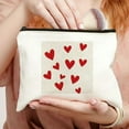 thumbnail image 2 of Pratyus Tote Bag Valentine Gift Pink Love Cosmetic Bag Hearts Red Minimalist Travel Essentials Ladies Accessories Trave.. White, 2 of 6
