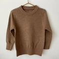 thumbnail image 6 of SGMVNU Girls V Neck Long Sleeve Sweaters Kids Casual Cozy Knit Cute Fall Pullover Tops Soft Comfortable Knitwear for Kids(Size6-8 Years,z251114_3-Khaki2), 6 of 6