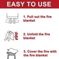 thumbnail image 2 of 4PCS Emergency Fire Blanket, Fire Blanket, Fire Suppression Blanket for Kitchen, Grill, Fireplace (78.7Inch X 78.7Inch), 2 of 8
