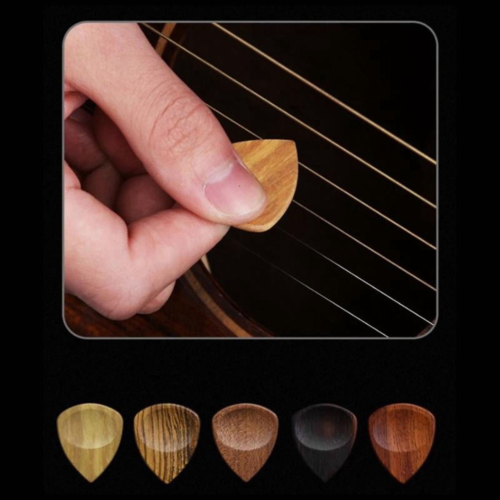 CEORPER Wooden Guitar Plectrums Holder Set Mini Jewelry Box Wooden Guitar Pick Box