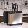 thumbnail image 6 of DYMOND Knife Block Utensil Holder with Dryer and UV Light Kitchen Countertop Storage Silver, 6 of 6